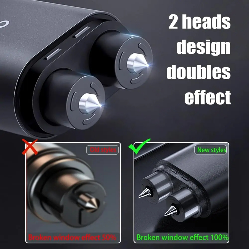 2 in 1 Car Window Breaker Car  - Rescue Rope Throw ulasan dan harga